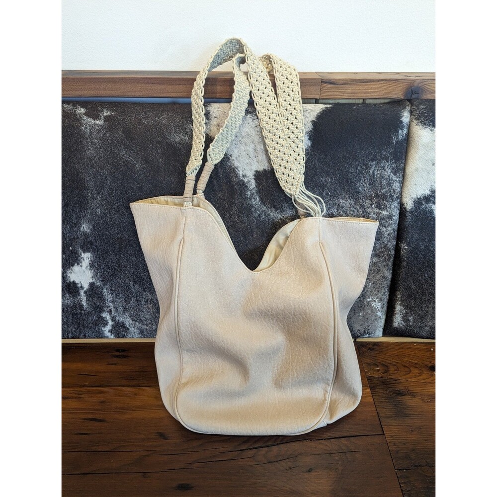 DV cream faux leather hobo‎ boho slouchy bag purse Retro Hippie Lax